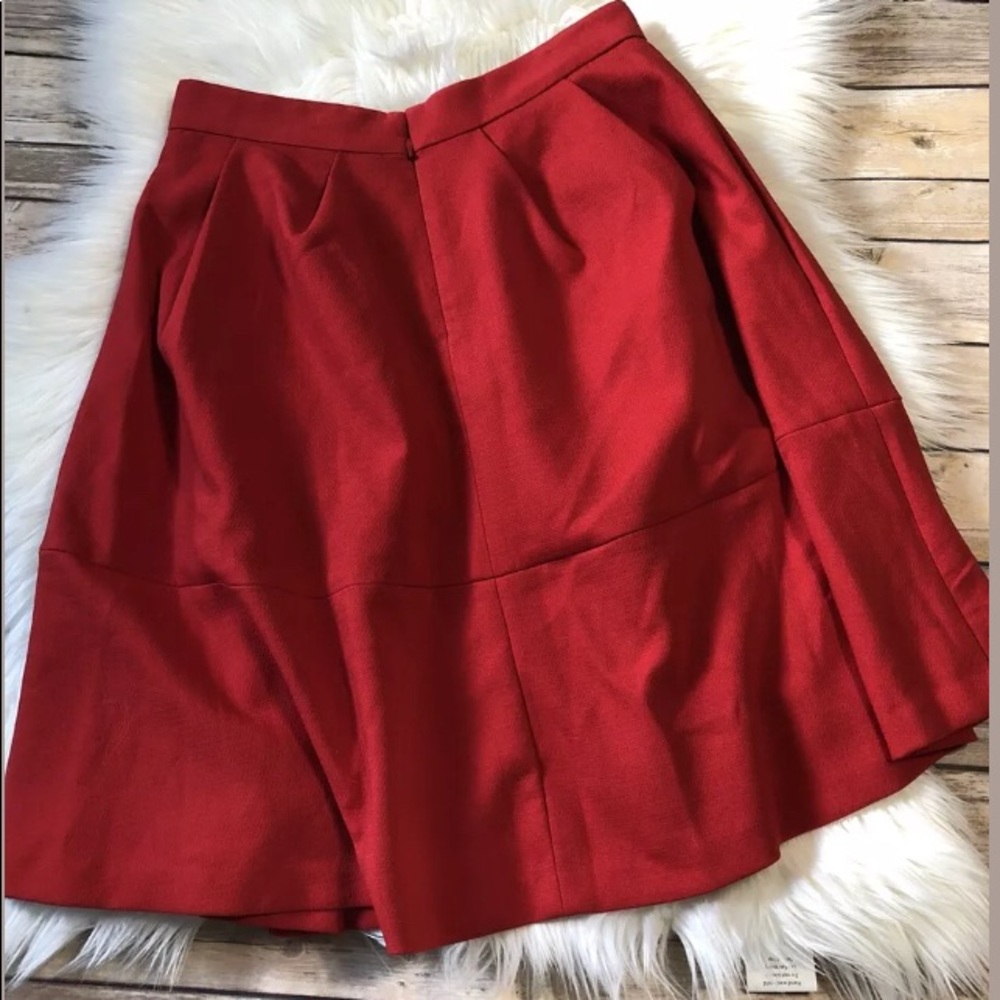 Banana Republic Red Full Pleated Skirt Size 6 - Picture 5 of 5